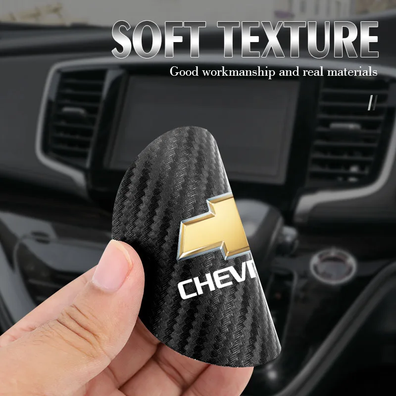 2Pcs 탄소 섬유 자동차 워터 슬롯 미끄럼 방지 컵 매트 Chevrolet Cruze Sonic Silverado Trax Camaro Captiva Equinox Trailblazer SS