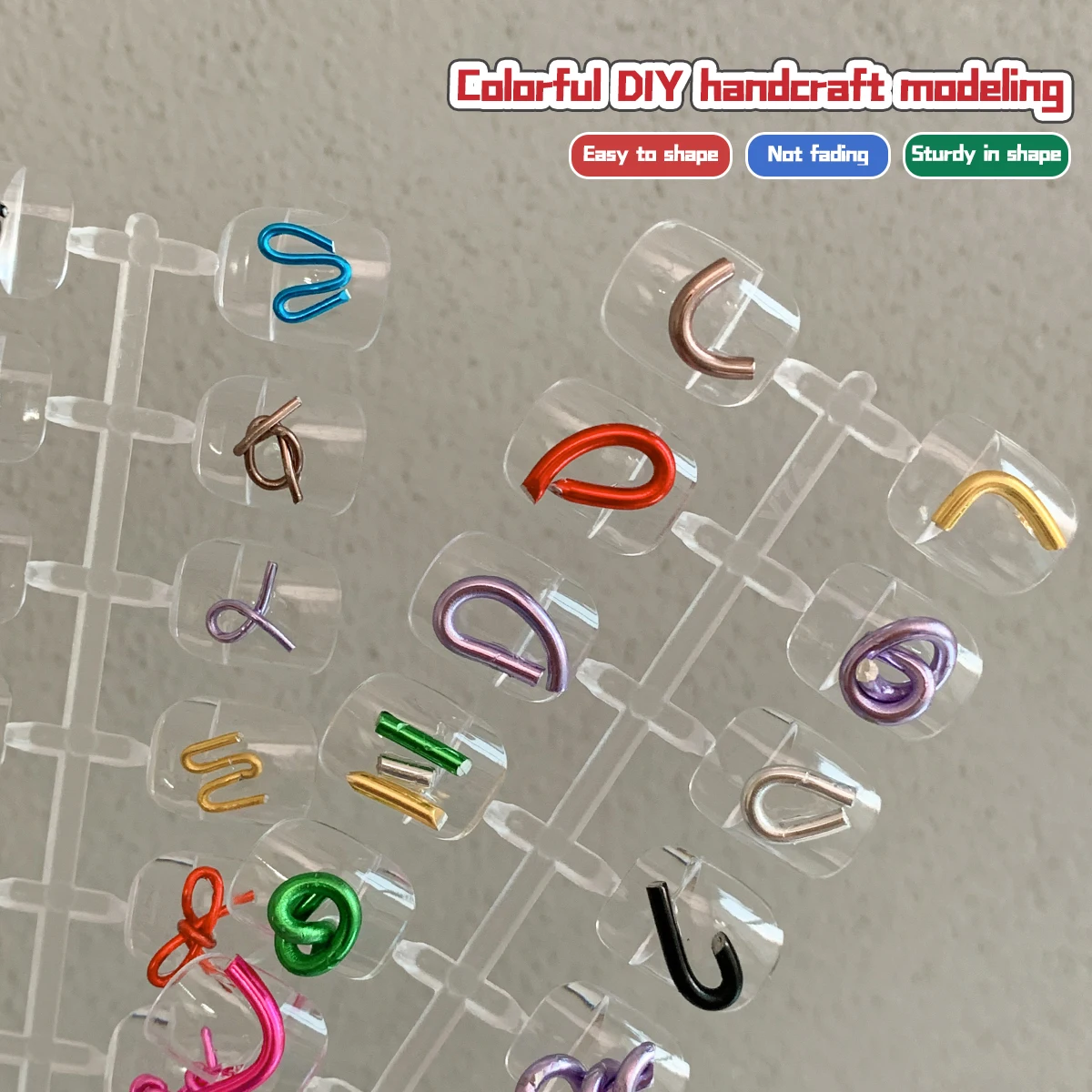 New colored metal aluminum wire nail art tools, handmade, non fading, sturdy and flexible nail accessories wholesale 2