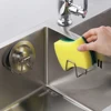 2pcs of stainless steel storage rack sink sponge rack for sponge steel wire balls drainage paste sink inner wall kitchen supplie 5