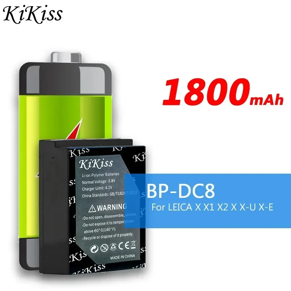 Batteria Kikiss Bp-Dc8 Bpdc8 1800Mah Per Leica X Vario X1 X2 Typ113 X-U Typ113 X-E Typ102 Typ107 Sostituzione Fotocamera Bateria