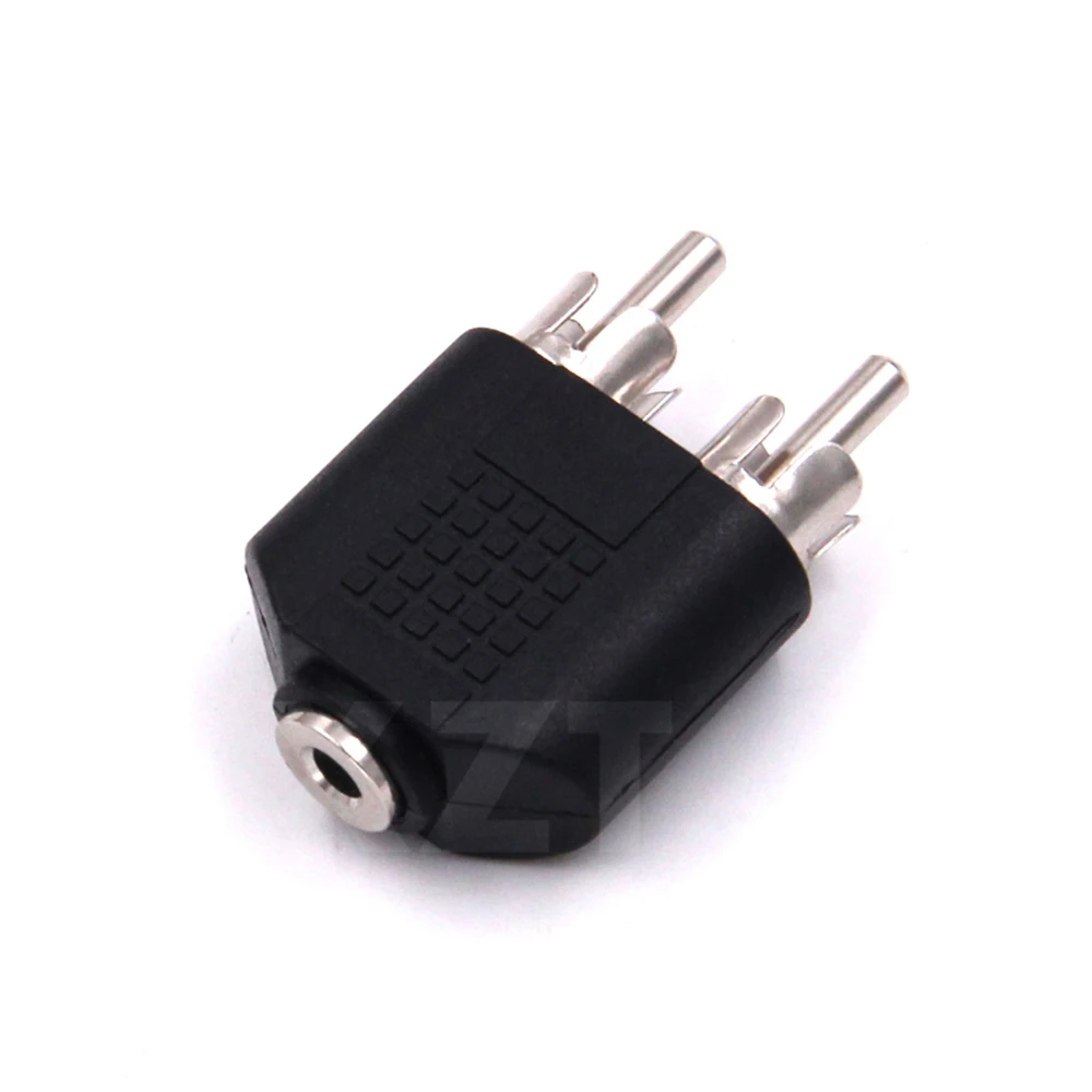 3.5mmStereoMaleTo2RCAFemaleAdapterGoldPlatedMaleJackTo2RCAFemaleSplitterConnectorForComputerSpeakerEarphone-AliExpress