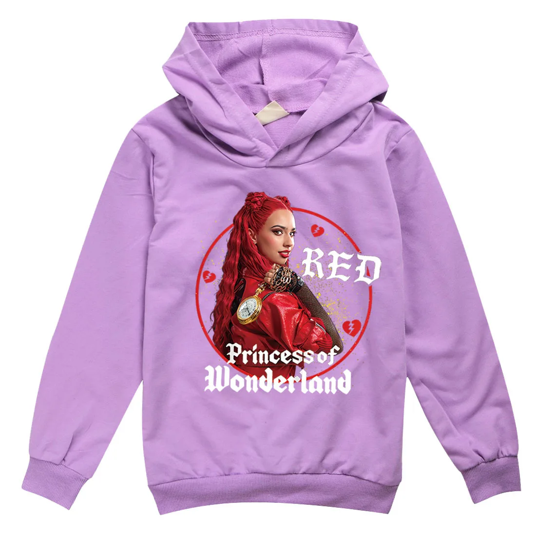Cosplay Costume Children Descendants 4 Costumes Kids Hoodie The Rise of Red Sweatshirt Girls Spring Hooded Pullover Cartoon Long Sleeve