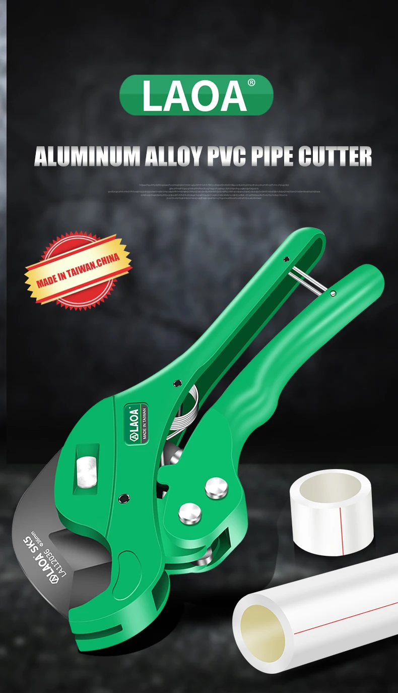 LAOA PVC Rohr Cutter 36mm Aluminium Legierung Körper Ratsche Schere Rohr Schlauch Kunststoff Rohre PVC/PE/VE schneiden Sanitär Hand Werkzeuge – Detail 1