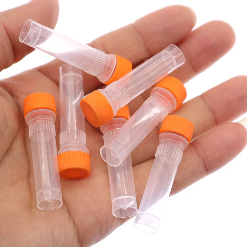 Laboratory tube with silicone gasket plastic transparent tube sample storage container centrifuge without scale 1.5ML 20PCS Plastic Test Tubes Centrifuge Tube