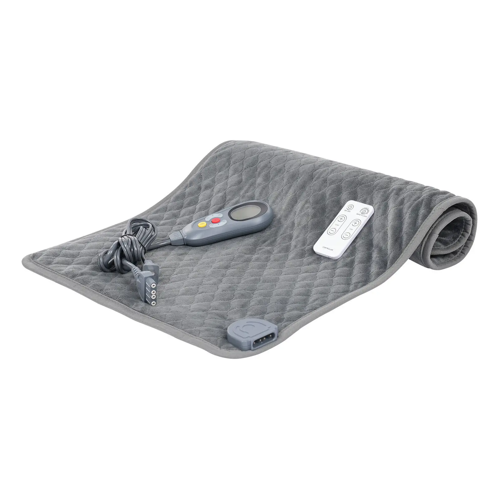 Heating Pad Heating Pad for Back Pain Relief and Cramps Adjustable Temperature Wired /Wireless Remote Contro with Timer Grey 4