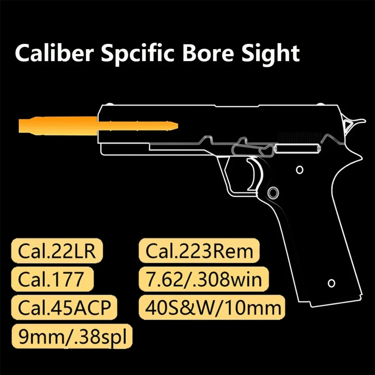 Tactical Red Green Laser Bore Sight 7.62 .308win .177 22LR 12GA 9MM .38spl .45ACP .223Rem Rifle Pistol Caliber Hunting Accessory laser bore sight