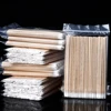100/300/500Pcs Nails Wood Swab Cleaning Sticks Bud Tip Wooden Cotton Head Manicure Detail Corrector Nail Polish Remover 10cm 2