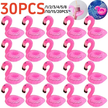 Float Inflatable Drink Cup Holder Pvc Floating Water Coaster Swimming Pool Drink Float Toy Flamingo Drinkware Tray Party Decor 1