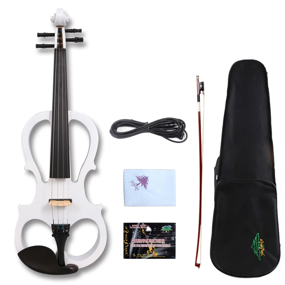 4 String Viola 16 Inch Electric Solid Wood Full Set Accessories Ebony Fittings Ebony Peg Fingerboard