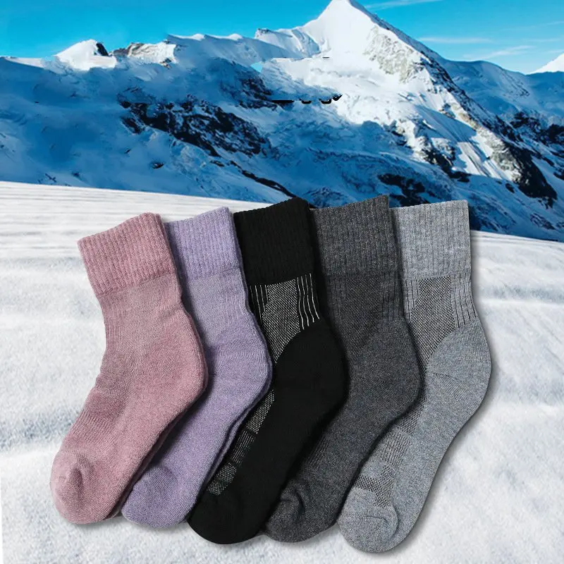 Merino Wool Sock Winter Sock For Men Women Thick Mountaineering Hiking Camping Thermal Warm Sports 1 Pair thermal socks
