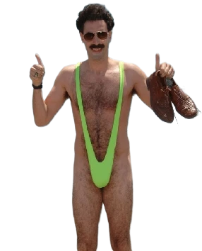 Green Borat Mankini Thong Lingerie Fancy Dress men panty ecoparty swim wear for man