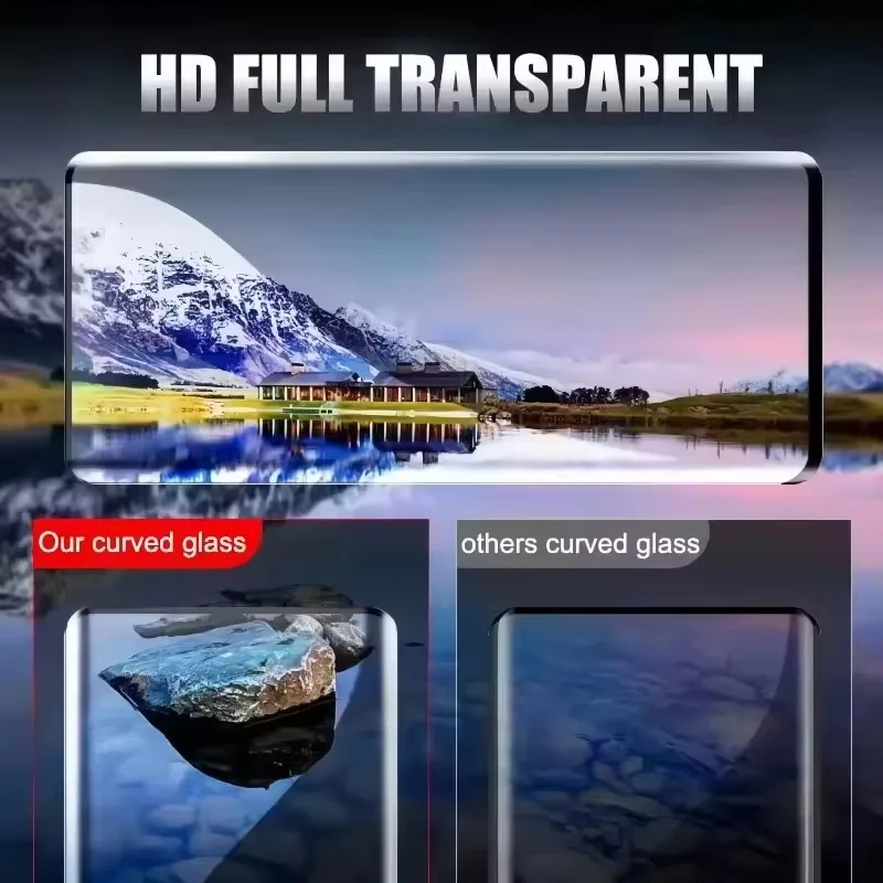 Premium 3-Piece Curved Tempered Glass Full Cover Screen Protector Set