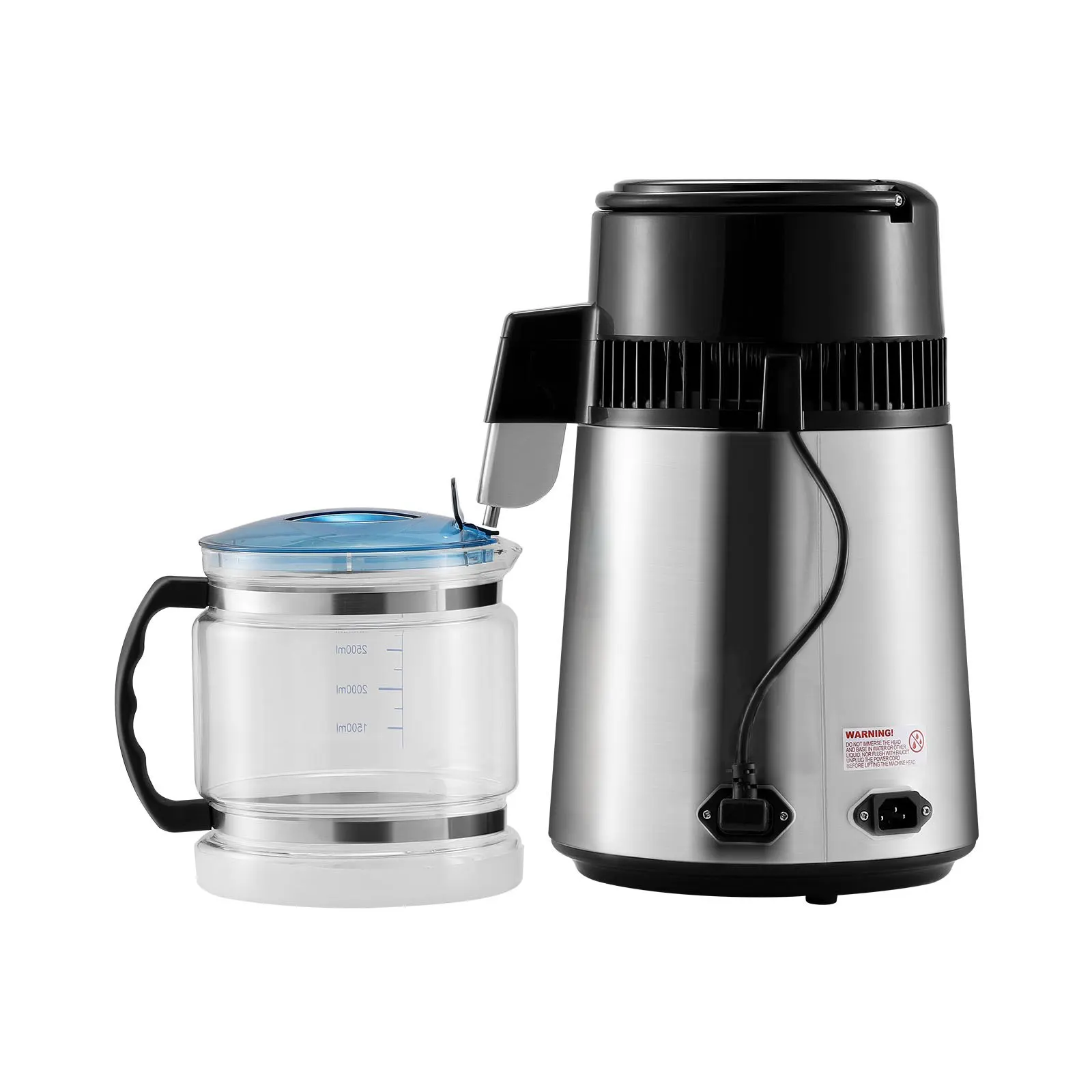 VEVOR Water Distiller Pure Water Purifier Filter For Home Countertop4L 1.05 Gallon 750W Stainless Steel Interior Distiller stainless steel distiller
