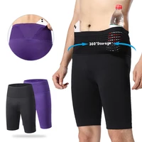 Wrap-Around Mesh Waist Bag Marathon Running Shorts Men Women Quick Dry High Elastic Gym Fitness Training Compression Shorts 1