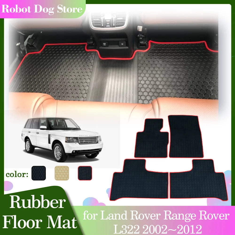 

Car Rubber Floor Mat for Land Rover Range Rover L322 2002~2012 Foot Interior Liner Carpet Waterproof Pad Custom Rug Accessories