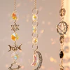 Hanging Wind Chimes Crystal Suncatcher Garden Hanging Pendant Outdoor Home Ornament Moon Catcher Pendant Wind Music Bell 6