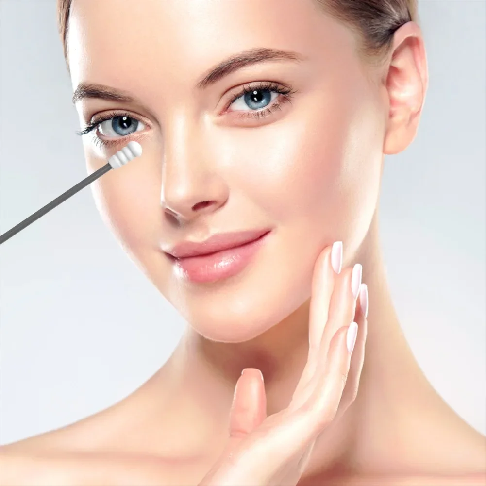 Hisopos para oidos de silicona reutilizables, 2 uds., con estuche, limpieza de los oídos, hisopos de silicona cosméticos, palos de doble cabeza para limpiar el maquillaje &raquo; Hisopos para oidos de silicona reutilizables