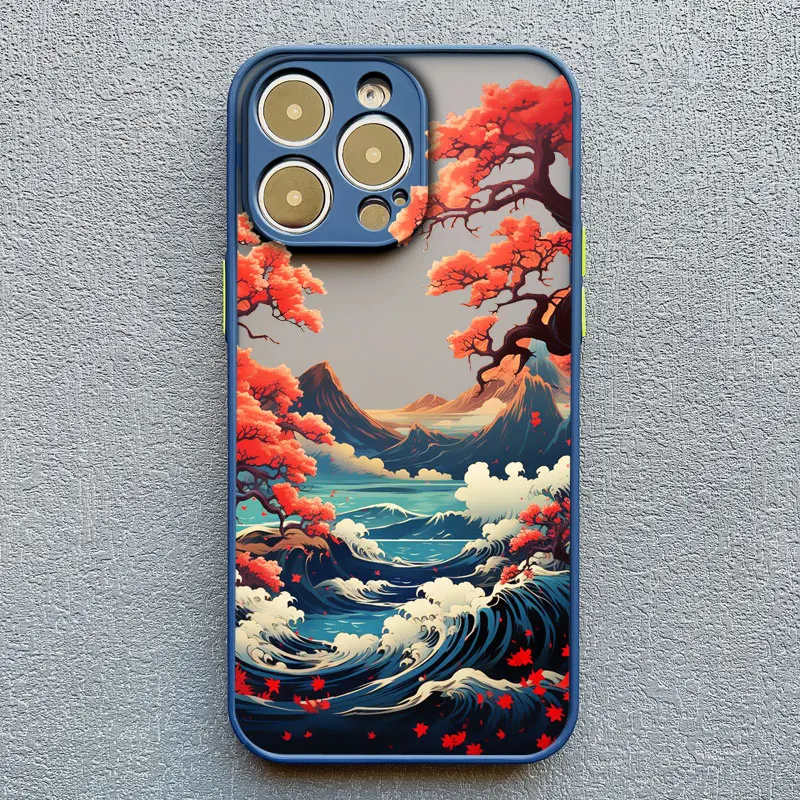 Japanese Mount Fuji Wave Landscape Phone Case - Premium Back Cover