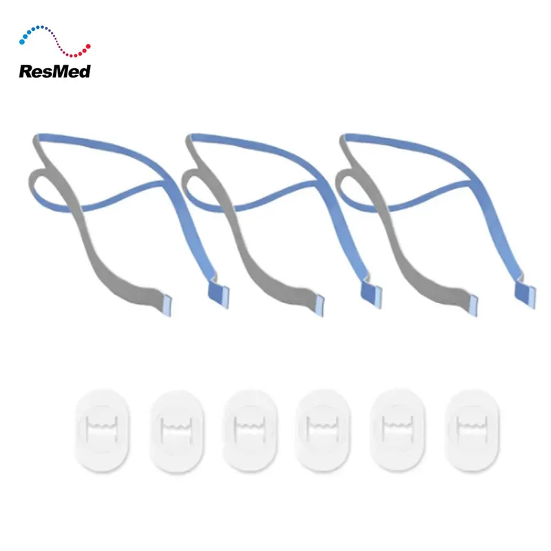 3 Stuks Resmed Vervangende Hoofddeksels Airfit P10 Nasale Kussen Cpap Masker Bandjes Inbegrepen 3 Bandjes En 6 Aanpassing Clips