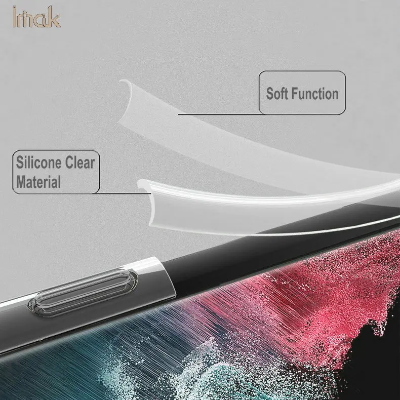 IMAK Shockproof Clear Slim Silicone Case - Transparent Protective Cover