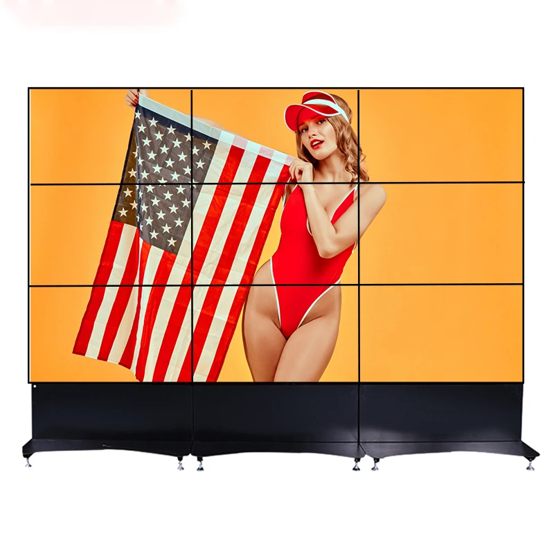 

55 Inch 2x2 2x3 LED Backlight Indoor LCD Wall With Seamless Ultra Narrow Bezel Panel 1.7mm For Advertising Display