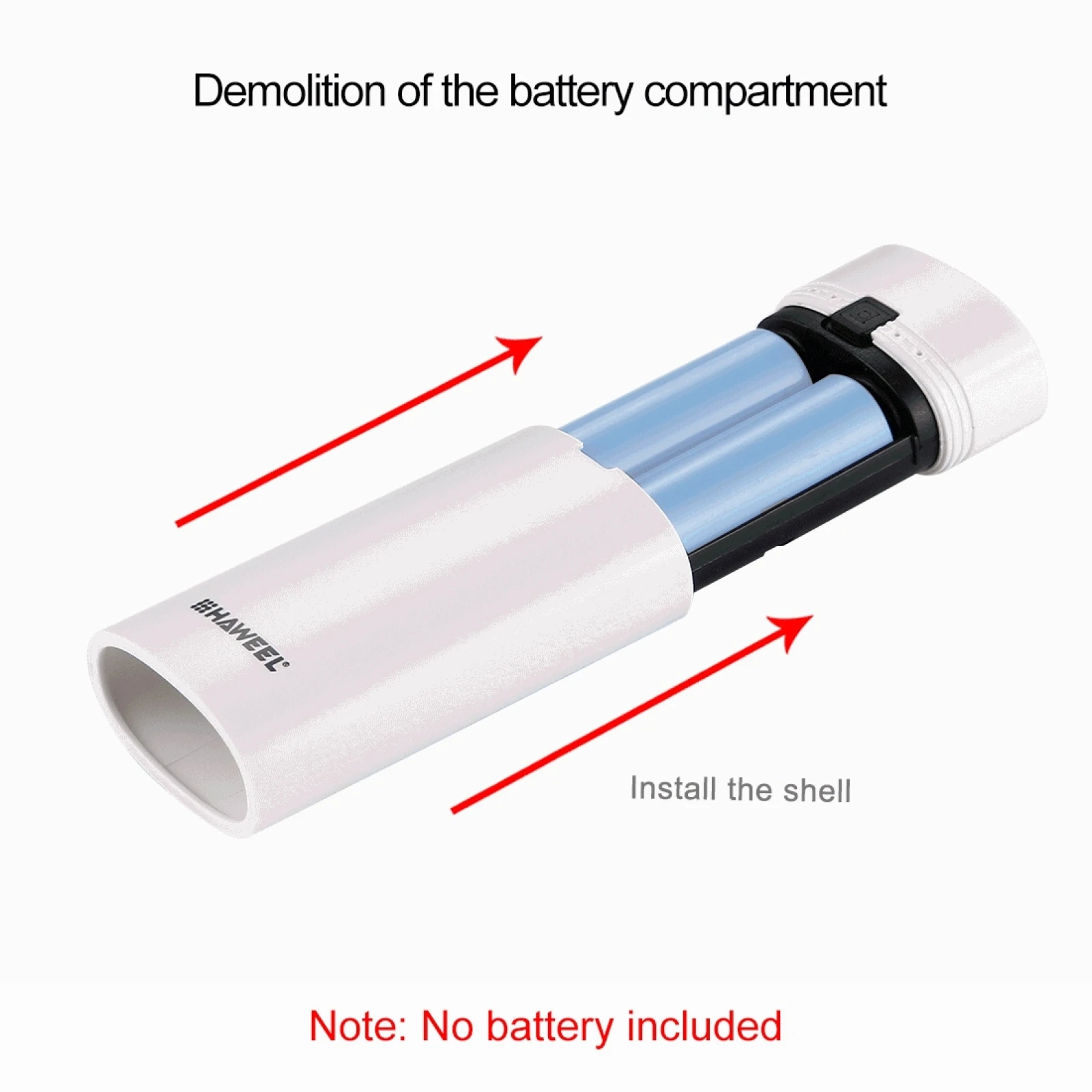 Battery Storage Box Power Bank Case Battery Power Bank Box HAWEEL DIY 2x 18650 Battery 5600mAh Power Bank Shell Box with USB Output & Indicator