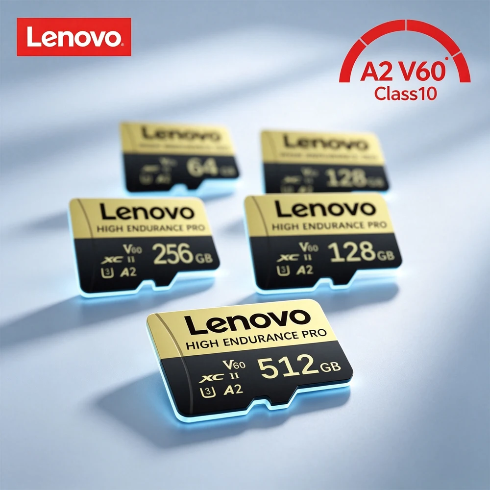 Lenovo High Speed Micro SD Memory Card 512GB 4K Full HD Video Compatible with Phone GoPro Action Camera 64GB 128GB 256GB 1