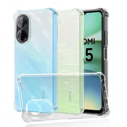 Clear Silicone Shockproof Phone Case - Universal Protection and Style for RedmiA5 4G 173mm (Transparent)