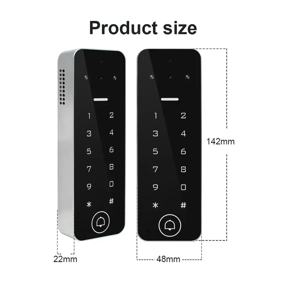 Rfid Access Control Keypad TuyaSmart WiFi Video Intercom Access control System Keypad Fingerprint With Doorbell for Villa apartment Outdoor Metal Case IP65