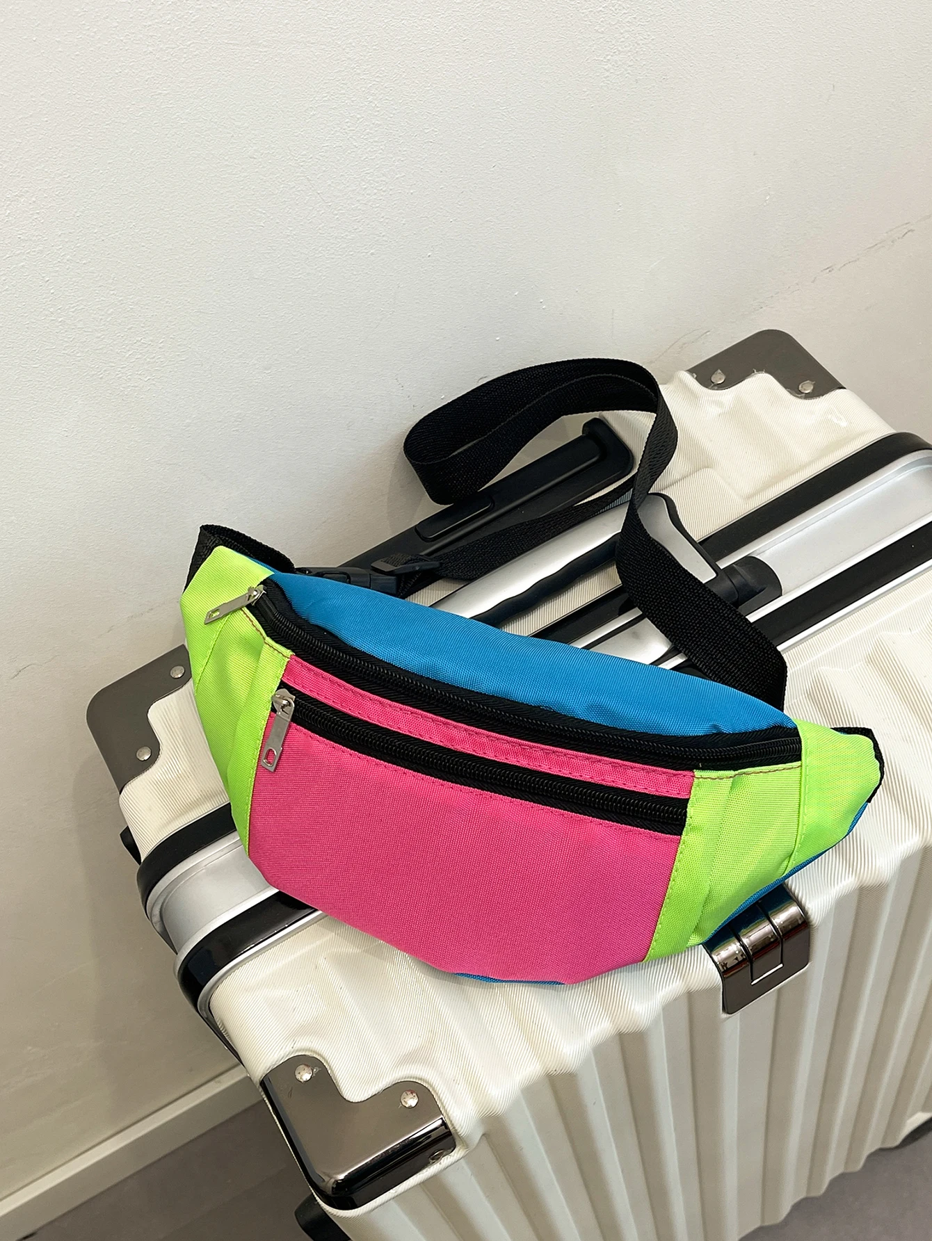 Frauen Taille Tasche Leinwand Student Schulter Umhängetasche Brust Tasche Fanny Pack Mode Telefon Banane Weibliche Bum Gürtel Taschen – Detail 3