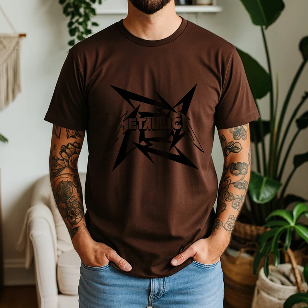 Oversized Breathable Heavy Metal Rock Punk Style 100% Cotton T-Shirt