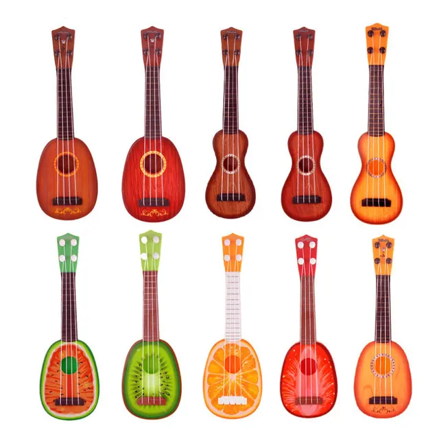 Dropshipping Kid Mini Fruit Shape Guitar Ukulele Guitar Toy Musical Instrument Baby Educational Toys For Beginner 6