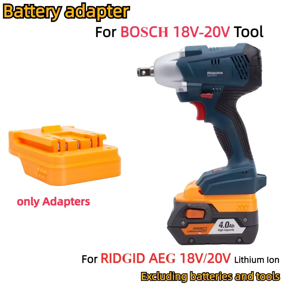 

Adapter/Converter for RIDGID AEG 18V/20V Li-ion Battery TO BOSCH 18V-20V Cordless Electric Drill Tools Accessory (Only Adapter)
