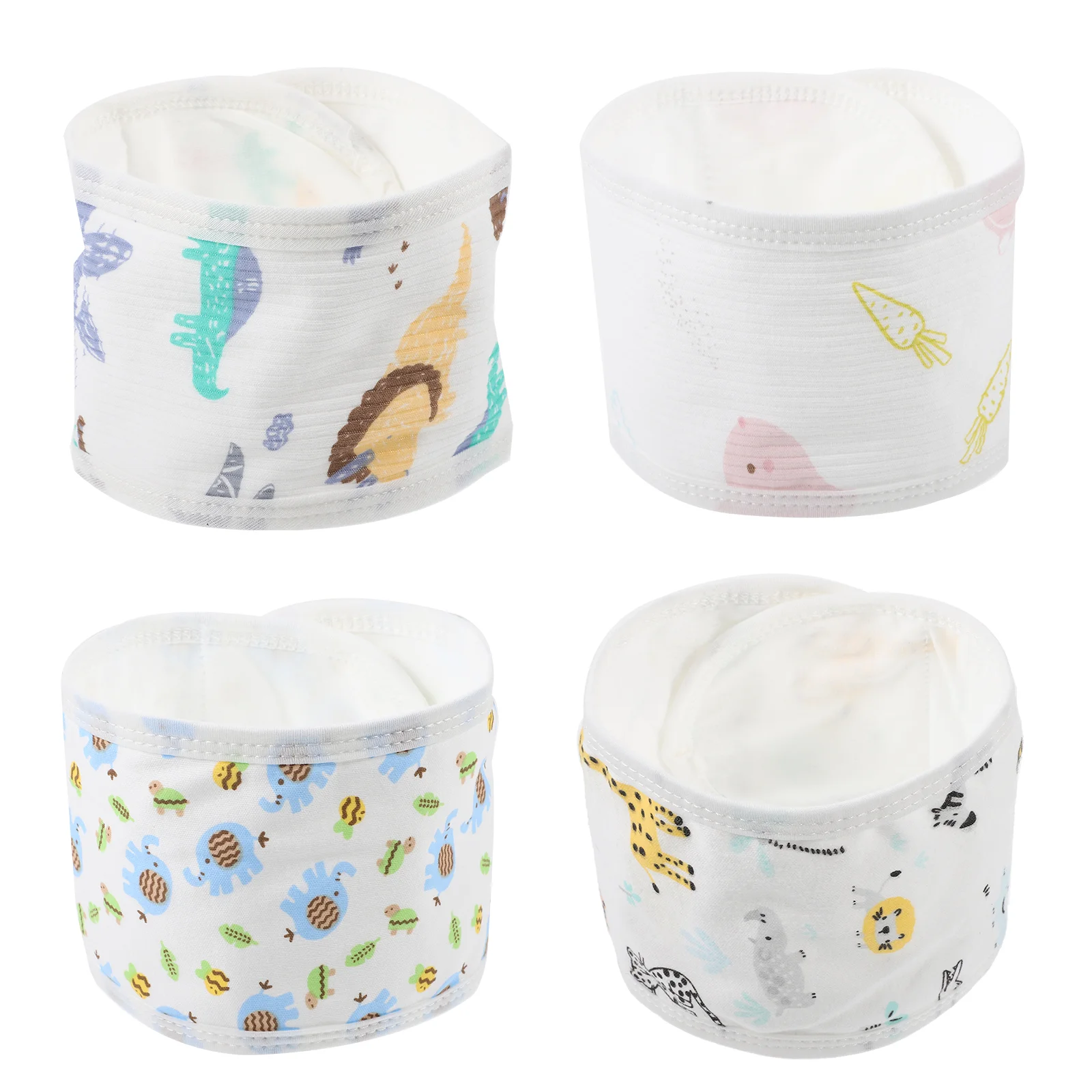 

4 pcs Baby Belly Button Belt Newborn Navel Belt Infant Belly Band Cotton Belly Button Band