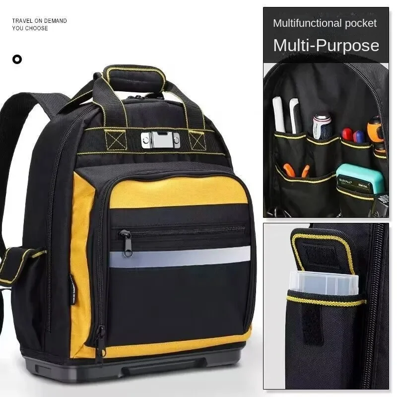 portable-repair-tool-bag-men's-shoulder-backpack-multifunctional-maintenance-canvas-suitcase-electricians-holder-durable