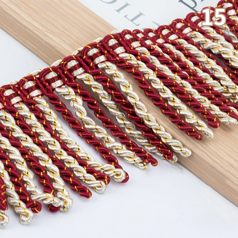 11Mx8cm Twist Tassel Fringe Trim Cord for Sewing Garment Shoes Bag DIY Accessories lace ribbon lace sewing accessories lace decoration
