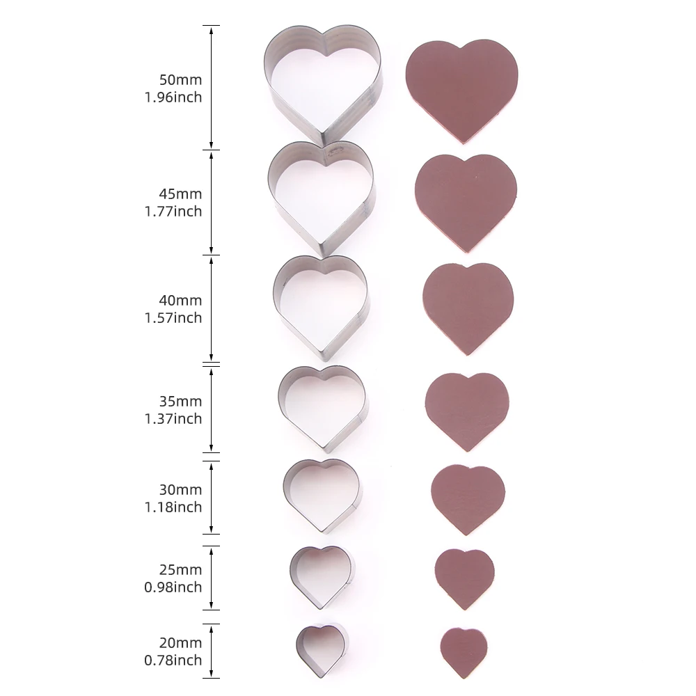 QJH 20-50mm Leather Die Cut Earrings/Drop Die Cutter /8 Shapes/Heart/Square/Rounded Square/Triangle/Hexagon/Plum/Teardrop/Leaf