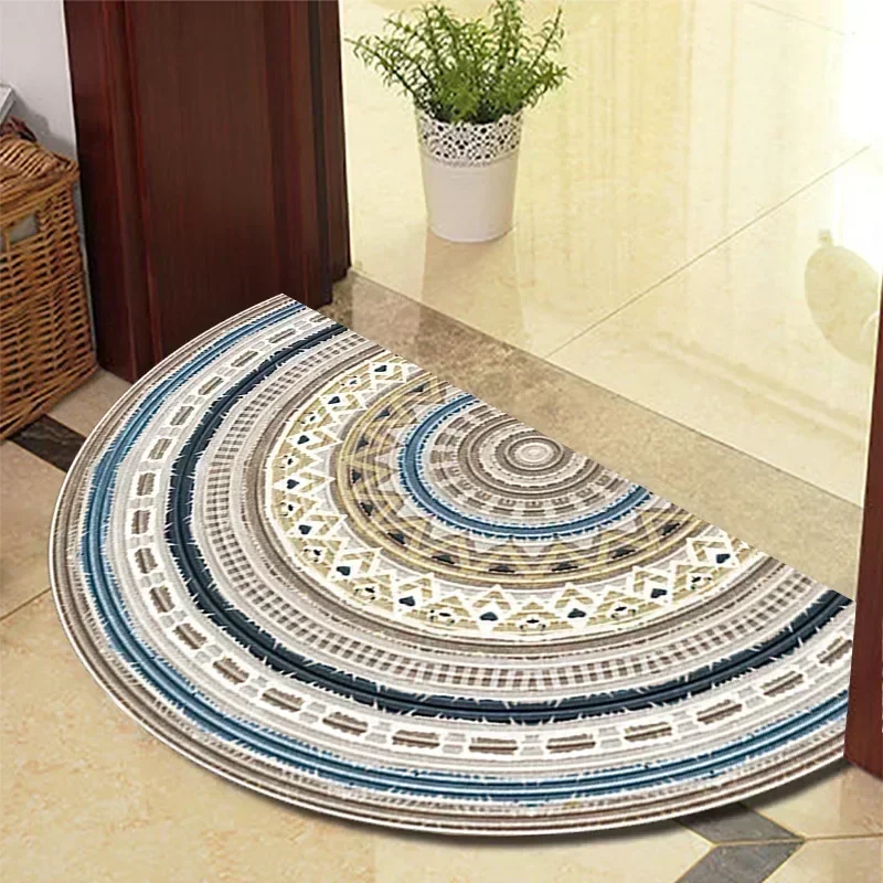Retro Door Rug Semi-circular Floor Mat European Style Carpet for Living Room Indoor Door Entrance Mats Home Decor Alfombra - Image 4