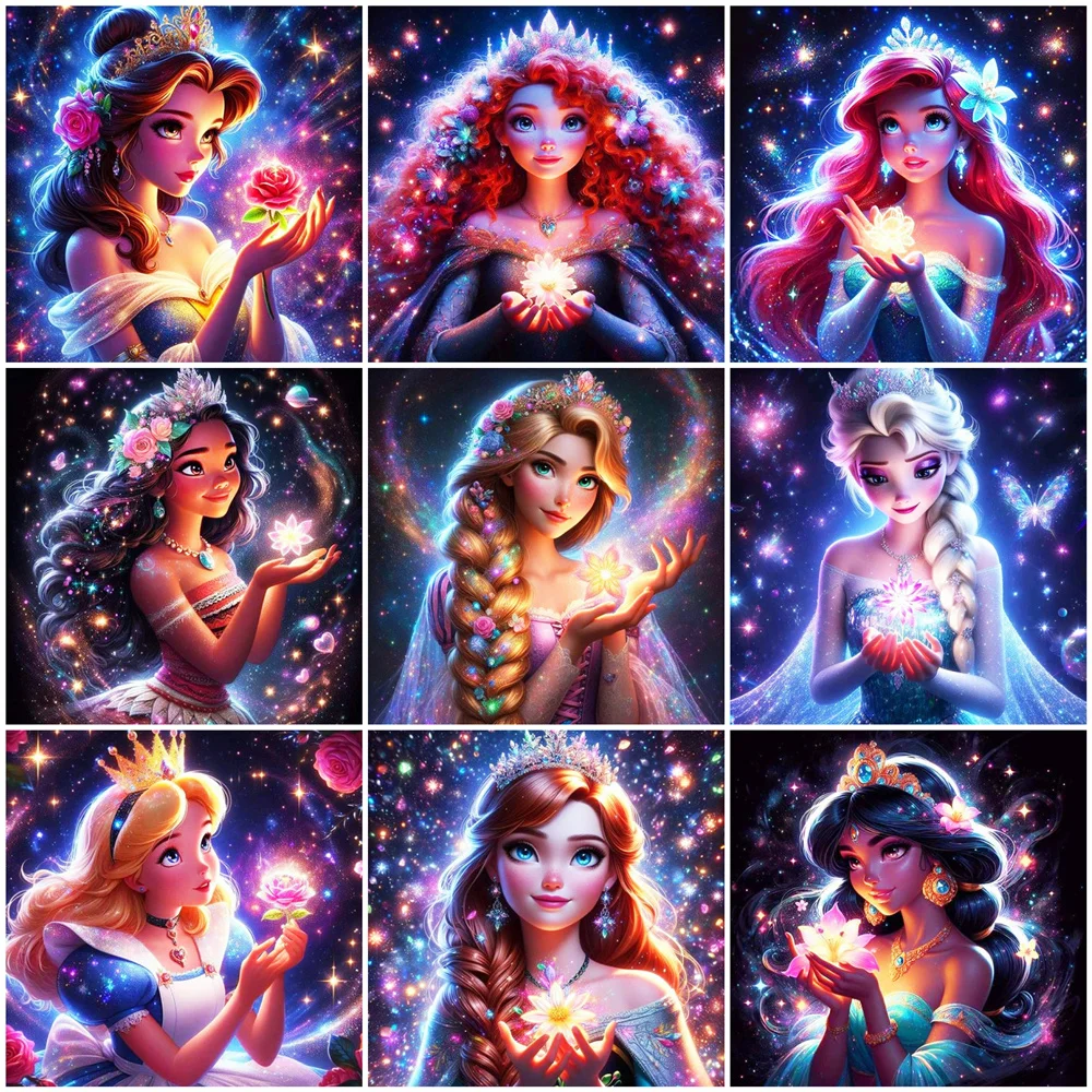 Diamond Painting Frozen Princess - 5D DIY Diamantbild, 30,5x40,6 Cm, Full Drill Mit Strasssteinen