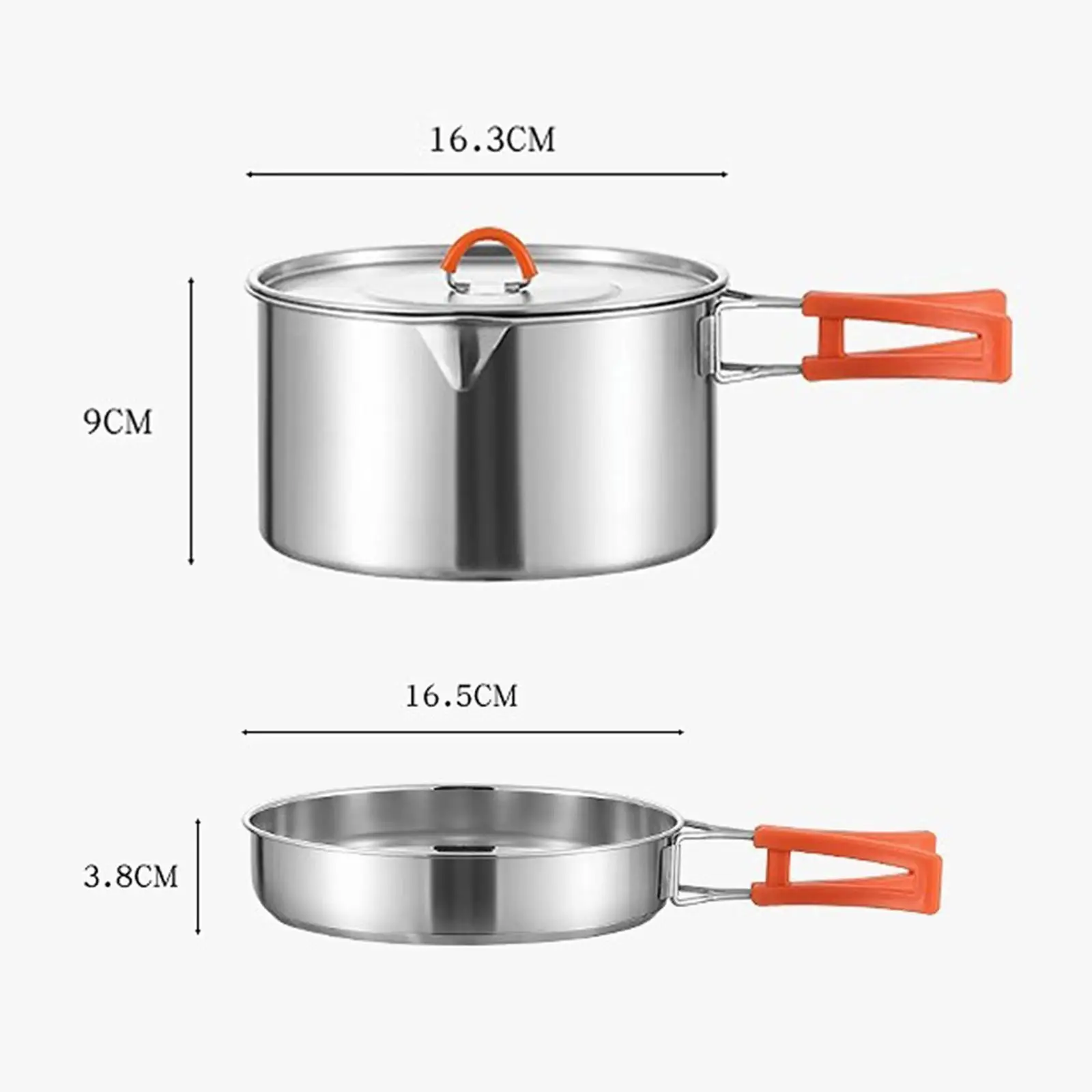 Camping Cookware Included Mesh Carry Bag Camping Pot and Pan Camping Cooking Set