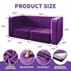10PCS Purple Modular Play Couch for Playroom Bedroom 10 in 1 Multi-functional Sofa for Playing Creativing Sleeping Toddler Couch 3