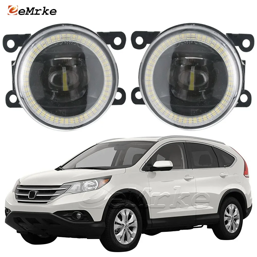 

Светодиодные фары в сборе «ангельские глазки» DRL противотуманная фара 15 Вт белая Автомобильная фара Ptf с объективом для Honda CR-V CR V RM MK4 2012 2013 2015