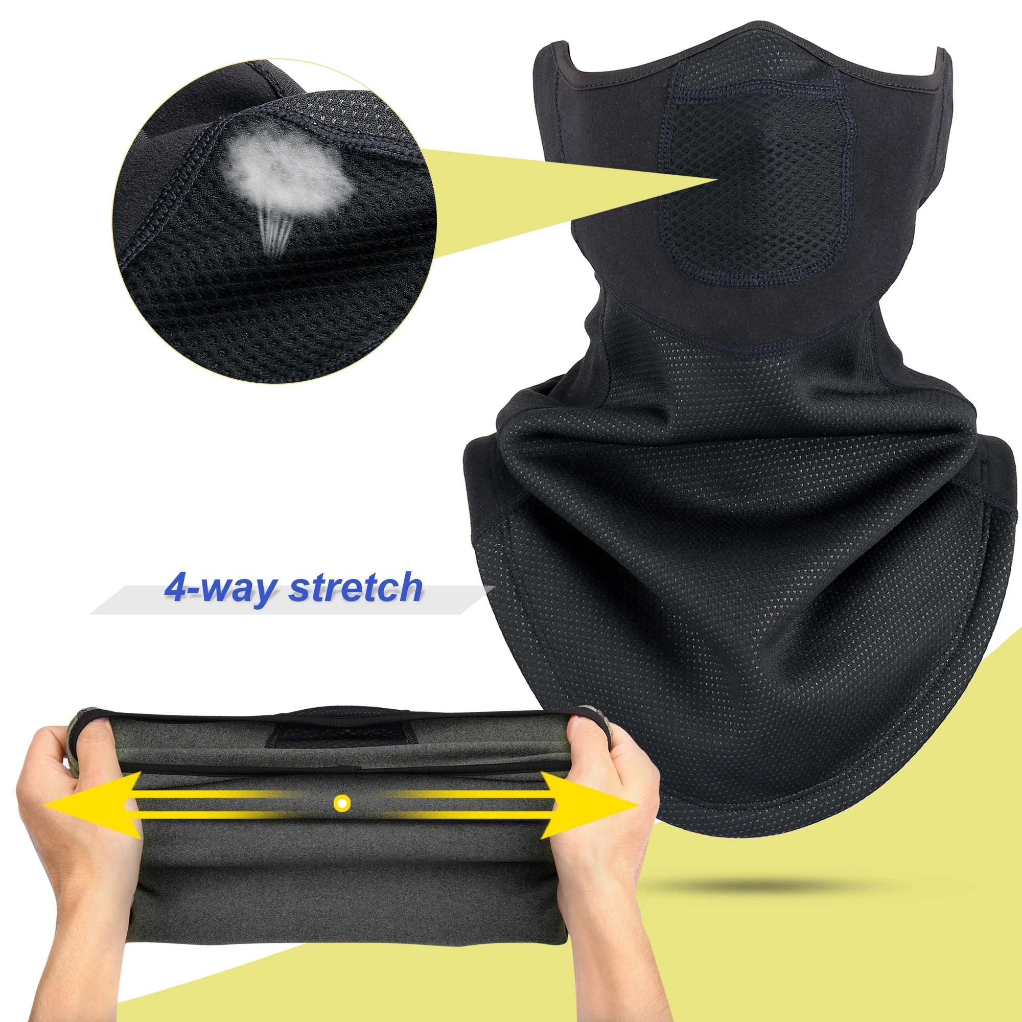 Neck Gaiter Winter Windproof Fleece Tube Bandana Soft Half Face Mask Neck Warmer