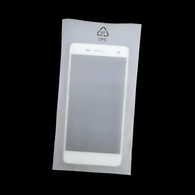 CPE Frosted Flat Pocket Phone Case Electronic Product Plastic Packaging Electronic Component Bag Data Cable Semi Transparent Bag 2