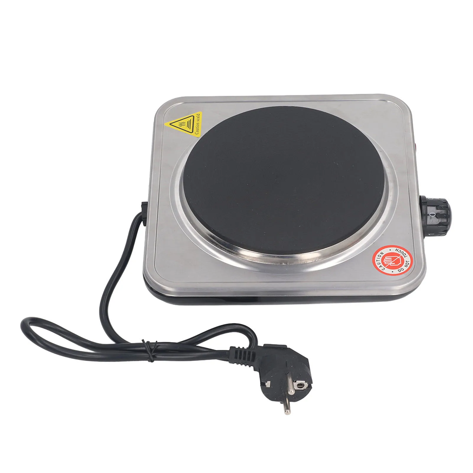Electric Stove 1000W Electric Countertop Single Burner 5 Level Temperature Control Hot Plate for Cooking Stainless Steel Base