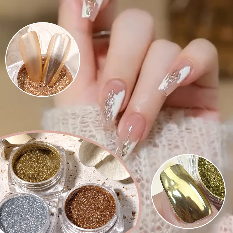 1pc Metallic Mirror Glitter Powder Nail Pigment Dust Metal Effect
