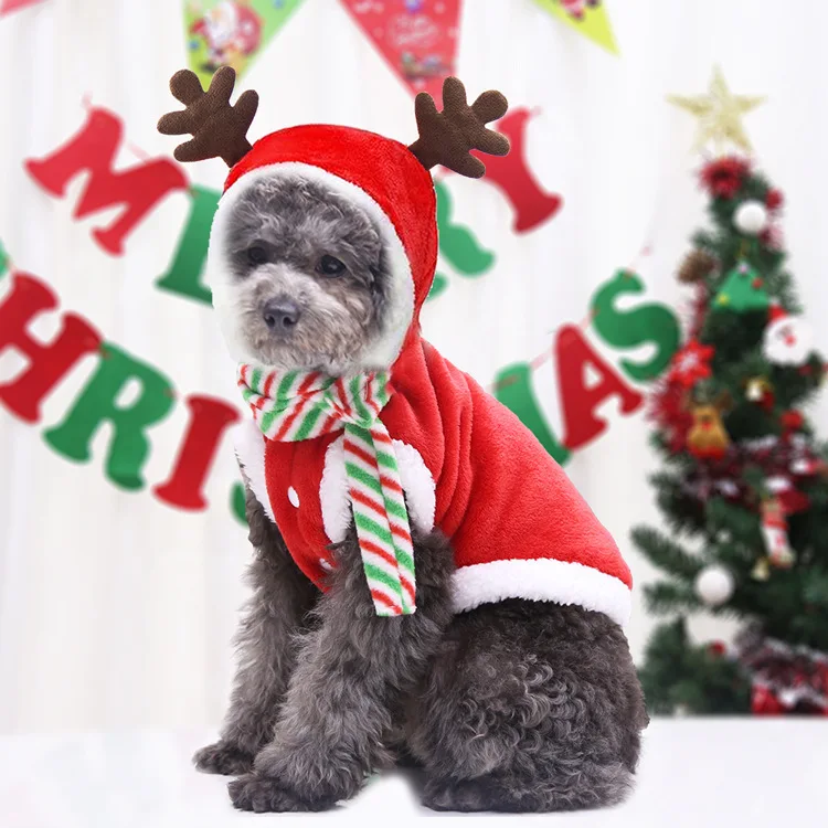 Christmas Dog Clothes Santa Costume for Puppy Chihuahua Yorkshire Pet Cat Clothing Jacket Coat Costume New Year pet clothes