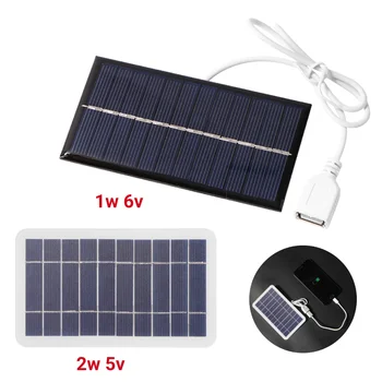 1W 6V pannello solare portatile Mini sistema solare fai da te per cella ventola banca di alimentazione del telefono