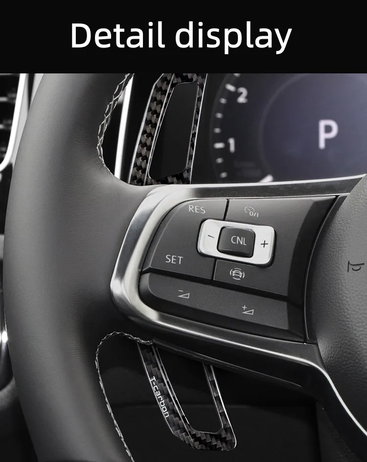 Carbon Fiber Paddle Shift For Golf 7 MK7 T-carbon Shift Paddles Replacement Type Car Steering Wheel Paddle Shifter