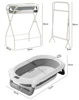 Foldable Baby Bath Tub Folding Washing Tub 2 In 1 Shower with Thermometer Bathtub Portable Collapsible Indoor Outdoor